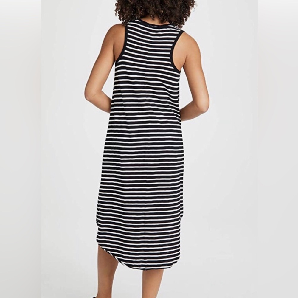 🌴 Z SUPPLY XL REVERIE V-NECK BLK & WHITE STRIPPED TANK MAXI DRESS! ❤️ - Picture 7 of 12